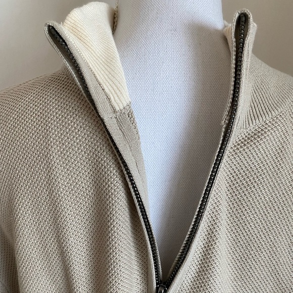 Quarter Zip Cotton Men’s Sweater - Picture 3 of 10